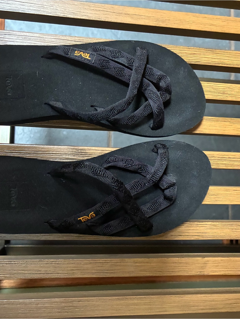 Teva Women's Black Woven Strap Sandals